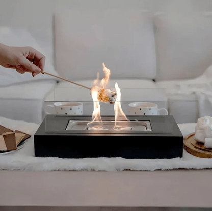 Tabletop Bioethanol Fireplace — Portable Smokeless Flame