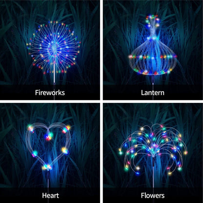 Solar Firework Garden Light — Waterproof 120-LED Display