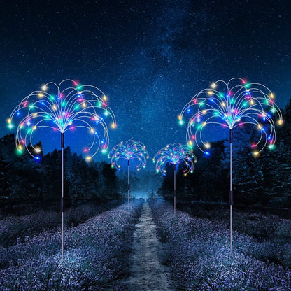 Solar Firework Garden Light — Waterproof 120-LED Display