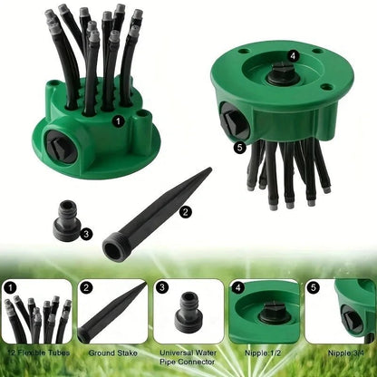 Multi-Head 360° Automatic Garden Sprinkler