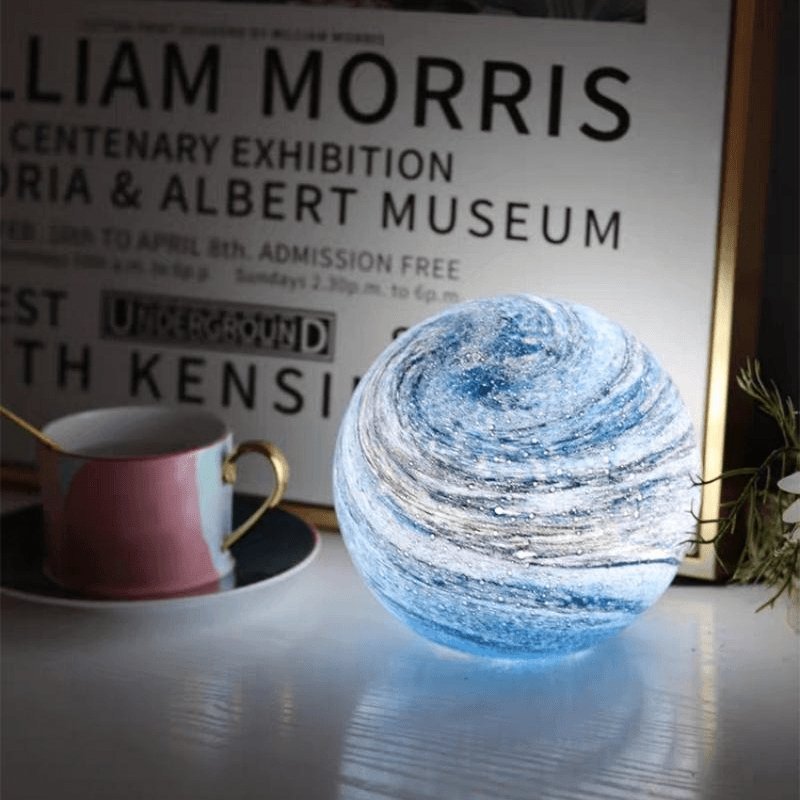 Glass Moon Lamp — 16 Colors with Remote Control