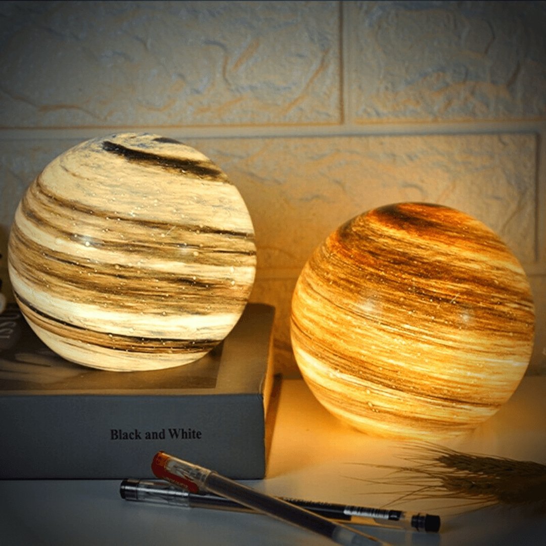 Glass Moon Lamp — 16 Colors with Remote Control