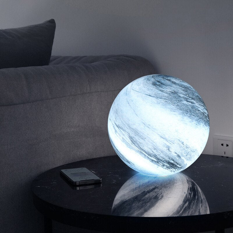 Glass Moon Lamp — 16 Colors with Remote Control