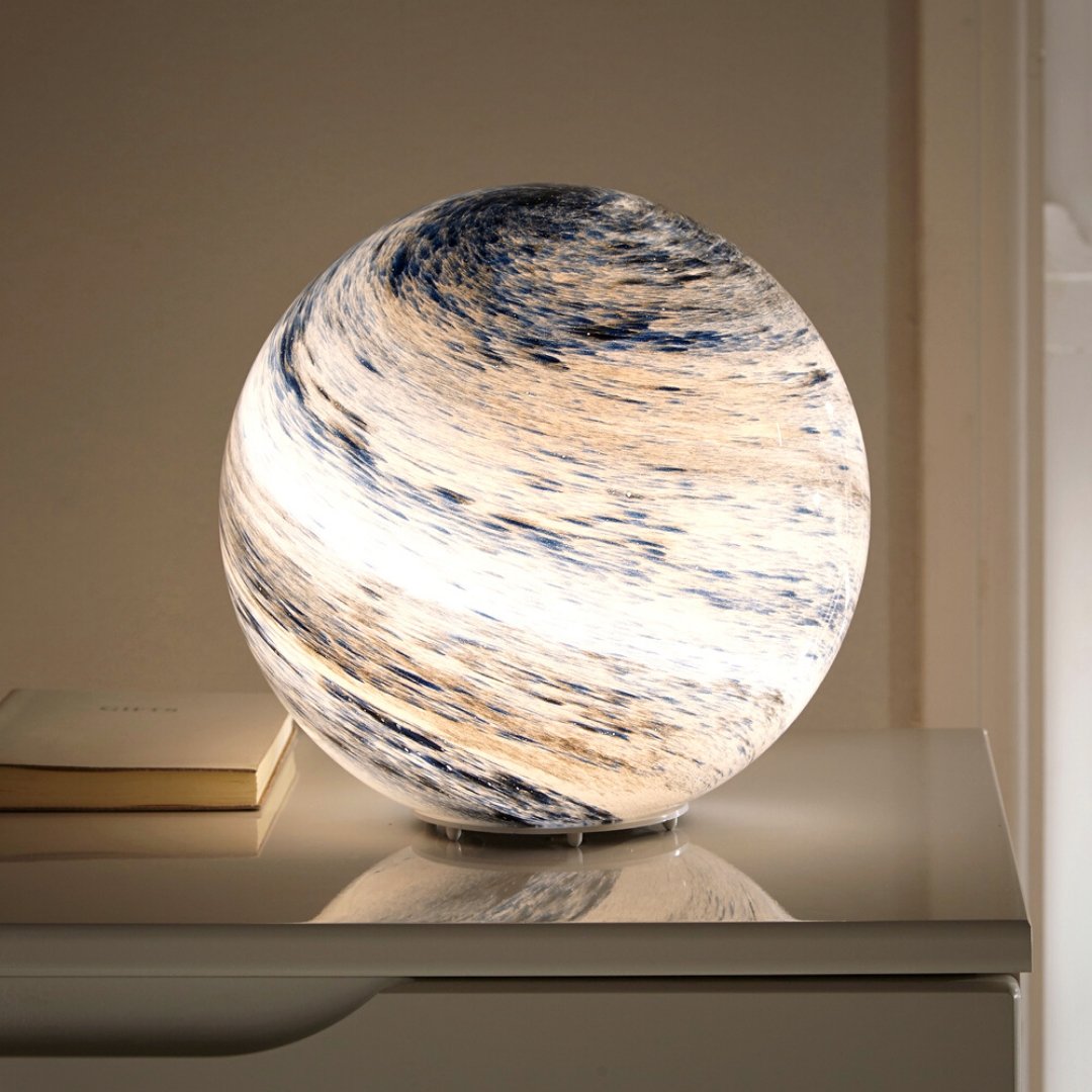 Glass Moon Lamp — 16 Colors with Remote Control