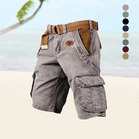 Men's Cotton Cargo Shorts — Six-Pocket Utility