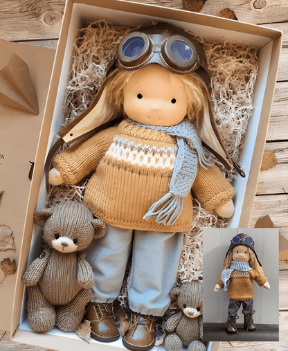 Handmade Waldorf Wool Doll — Soft and Natural