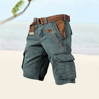 Men's Cotton Cargo Shorts — Six-Pocket Utility