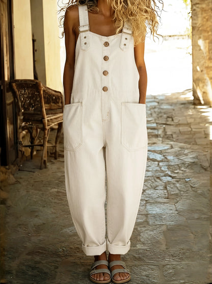 Denim Overalls — Adjustable Buckle Straps
