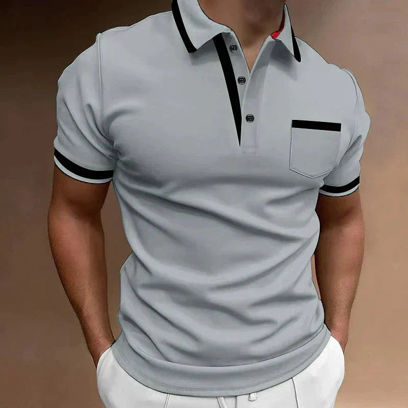 Men's Cotton Polo — Smart-Casual Short Sleeve