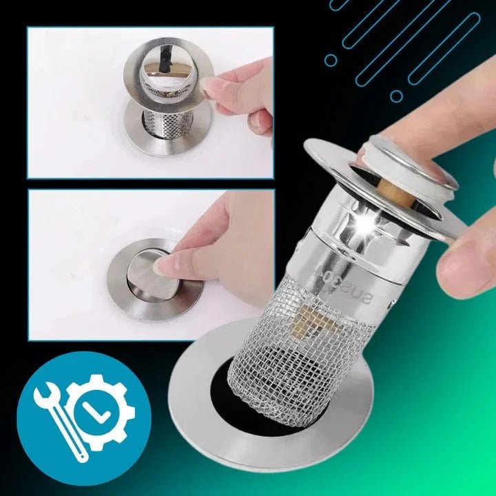 Pop-Up Sink Stopper With Anti-Odor Filter Strainer