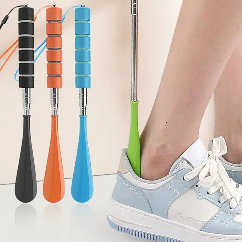 Telescopic Stainless Steel Shoe Horn With Grip