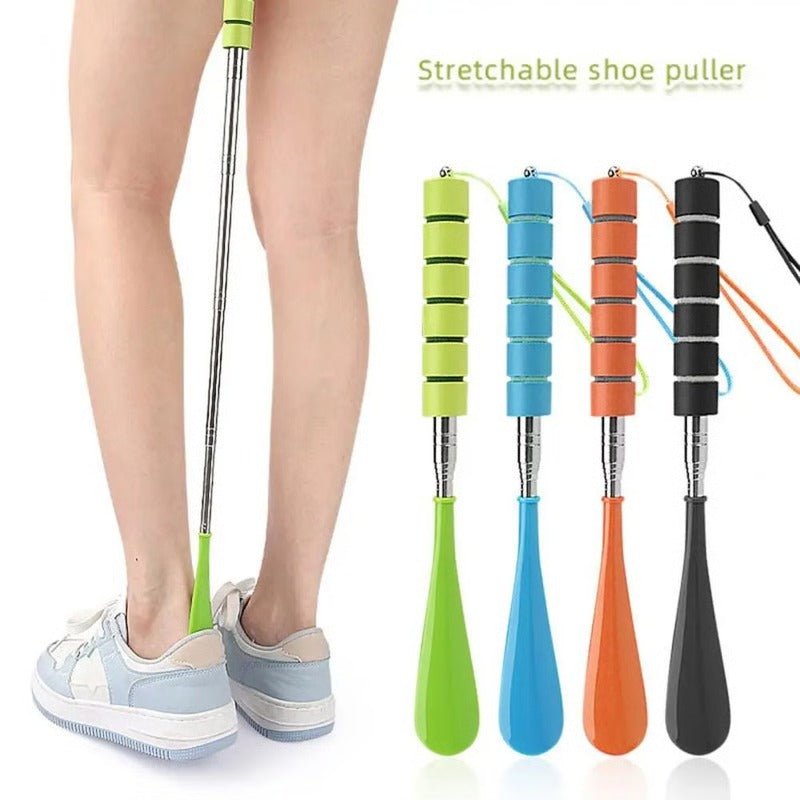 Telescopic Stainless Steel Shoe Horn With Grip