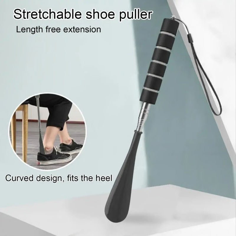 Telescopic Stainless Steel Shoe Horn With Grip