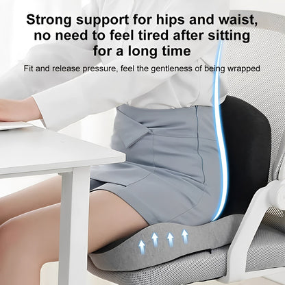 Ergonomic Memory Foam Cushion With Lumbar Support