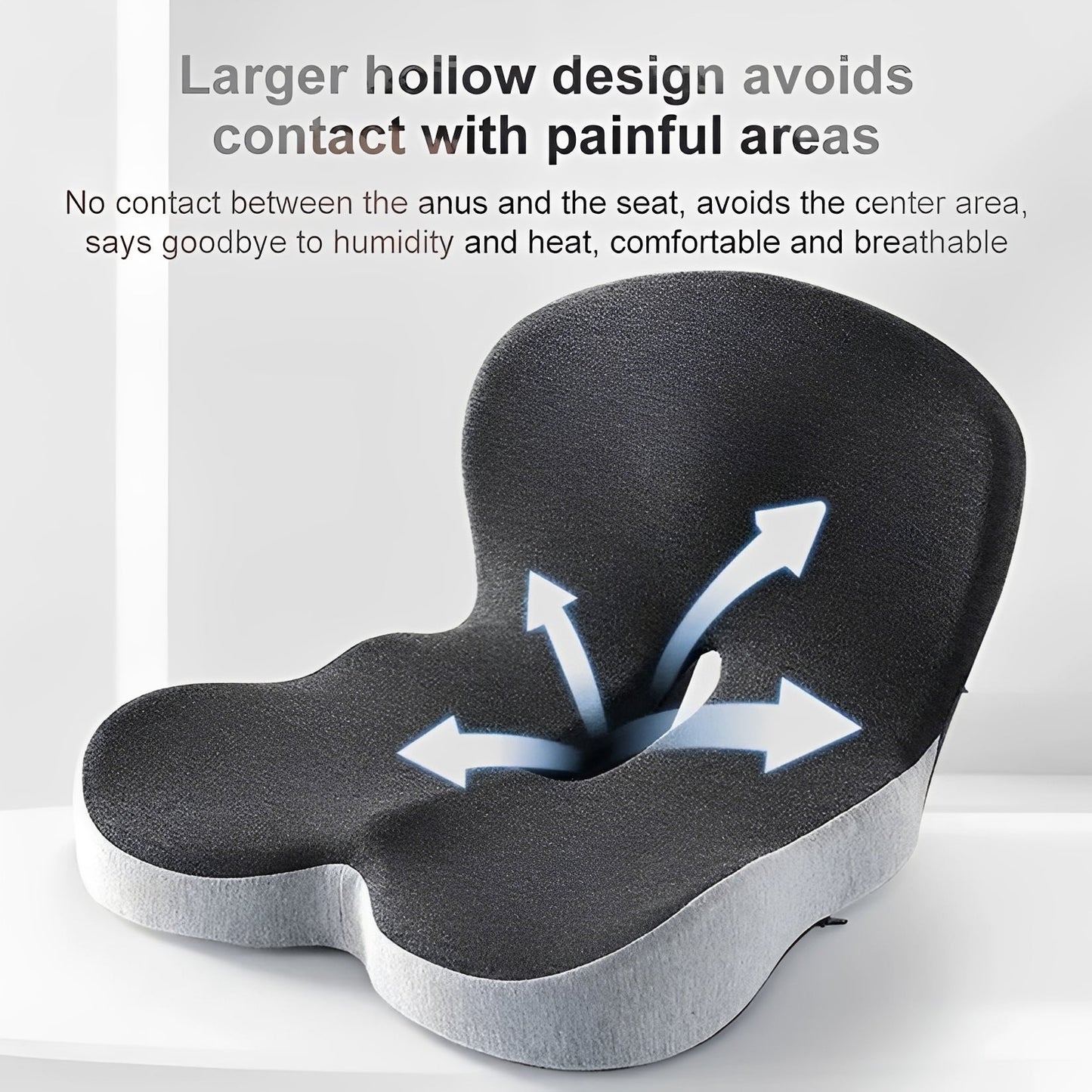 Ergonomic Memory Foam Cushion With Lumbar Support