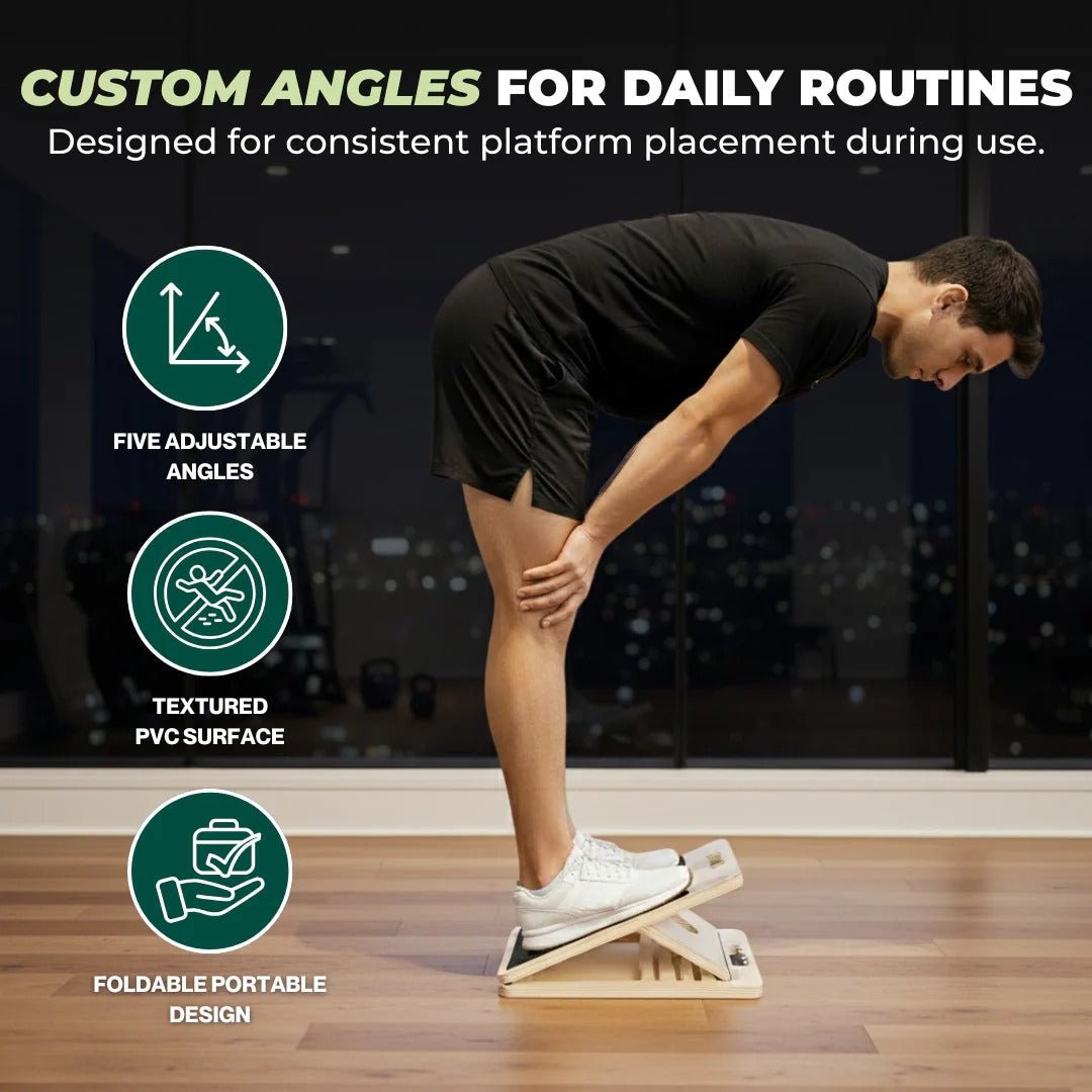 Adjustable Wooden Slant Board for Calf Stretching