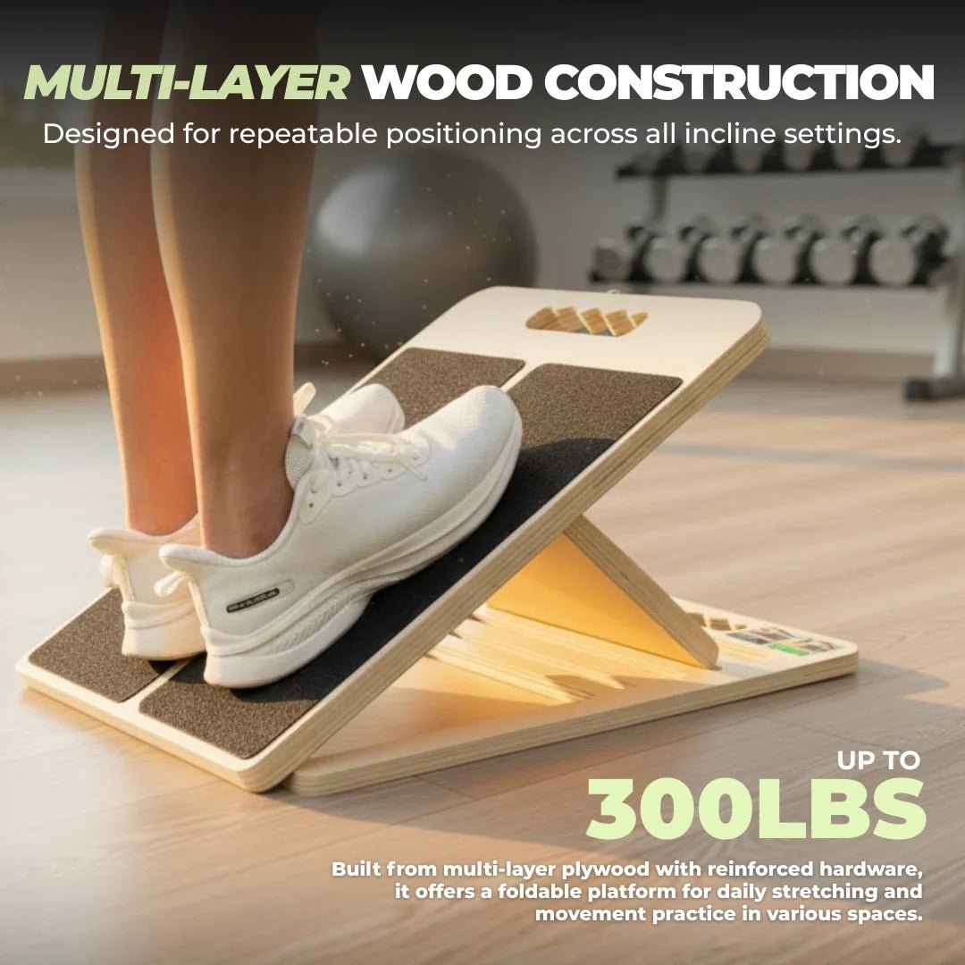 Adjustable Wooden Slant Board for Calf Stretching