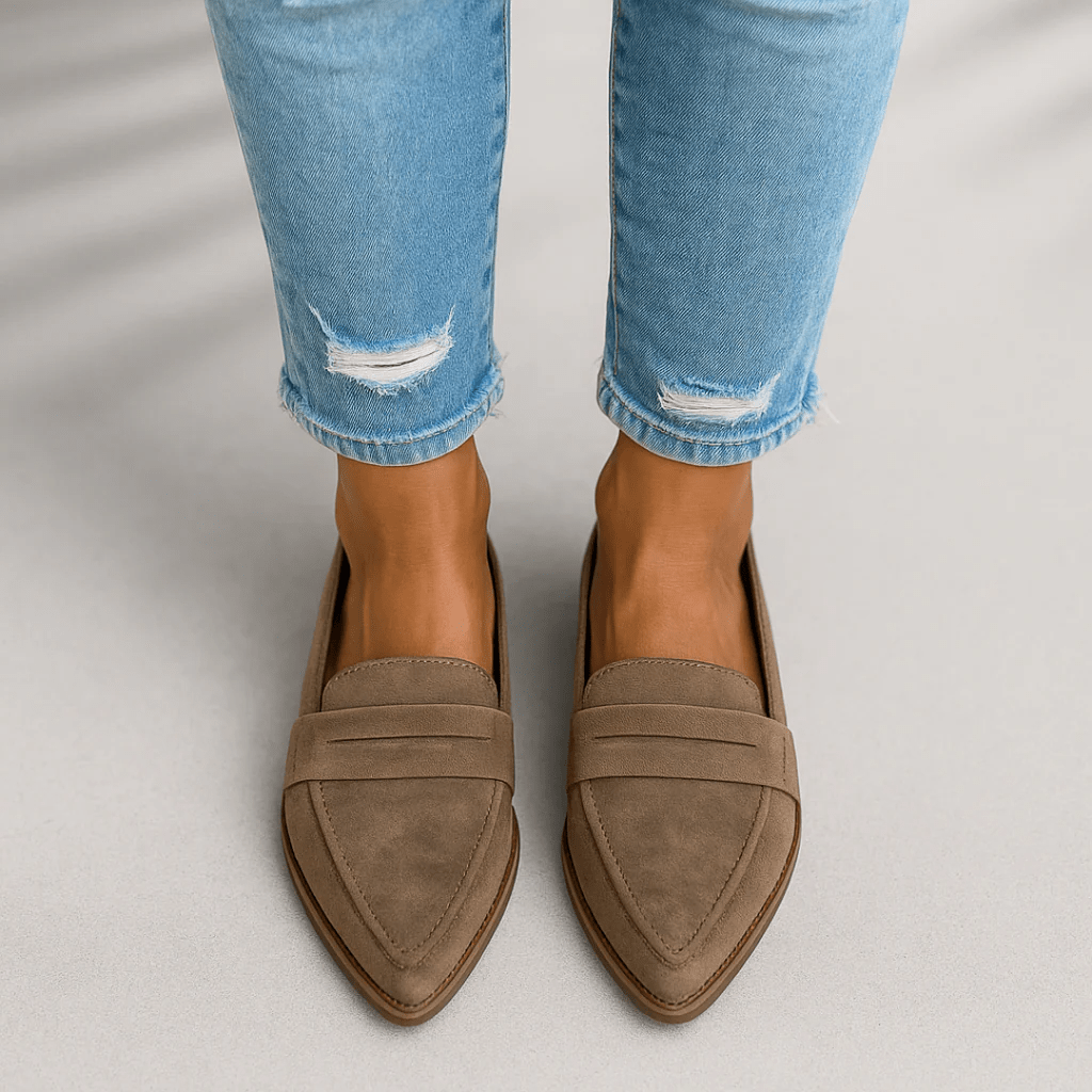 Women's Orthopedic Leather Loafers — Slip-On Comfort