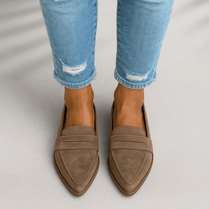 Women's Orthopedic Leather Loafers — Slip-On Comfort