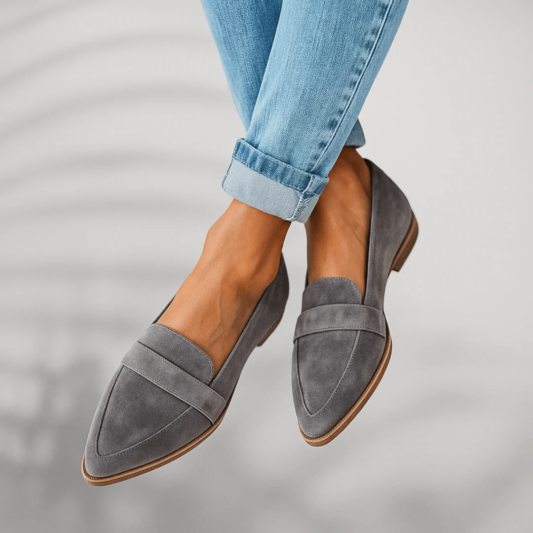 Women's Orthopedic Leather Loafers — Slip-On Comfort