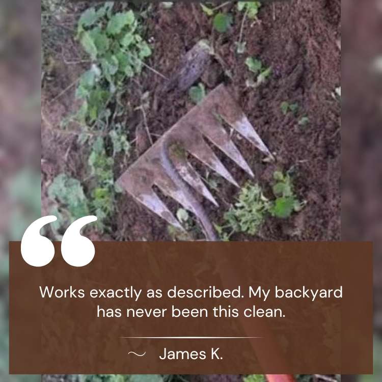 Steel Weeding Rake — Pulls Weeds Out by the Root