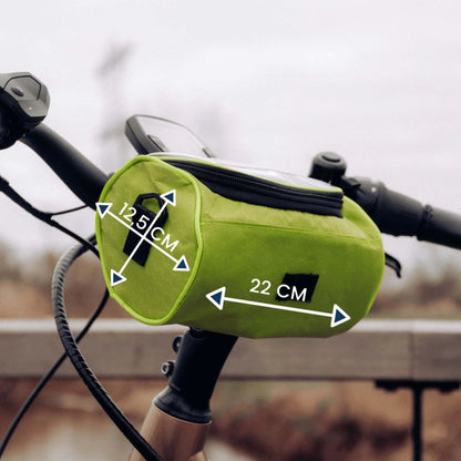 Bike Handlebar Bag — Waterproof Touchscreen Top