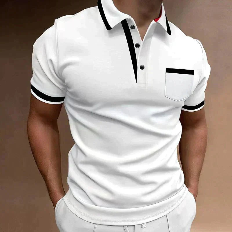 Men's Cotton Polo — Smart-Casual Short Sleeve