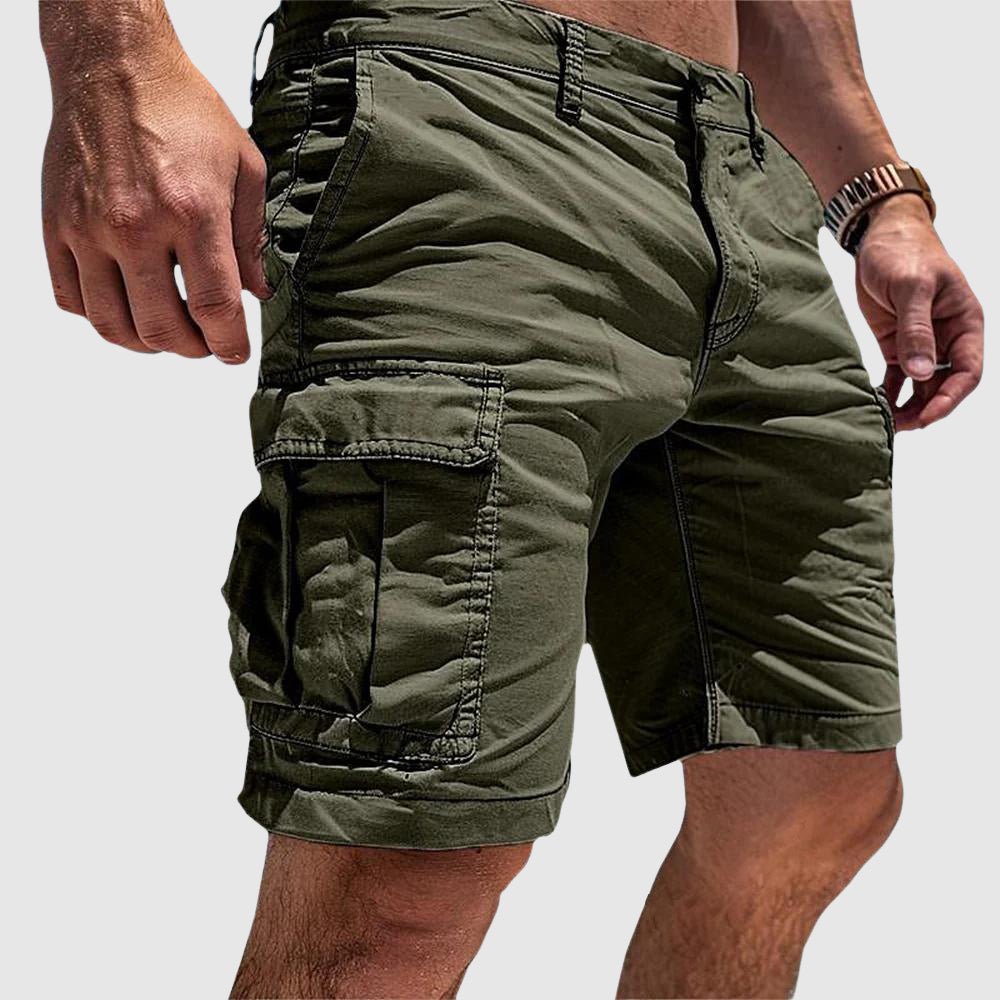 Men's Cargo Shorts — Knee Length with Side Pockets