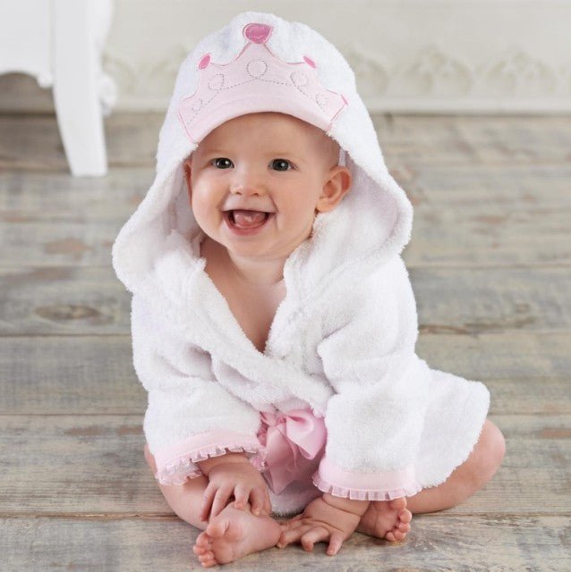 Baby Cotton Bathrobe — Animal Hood for After Bath