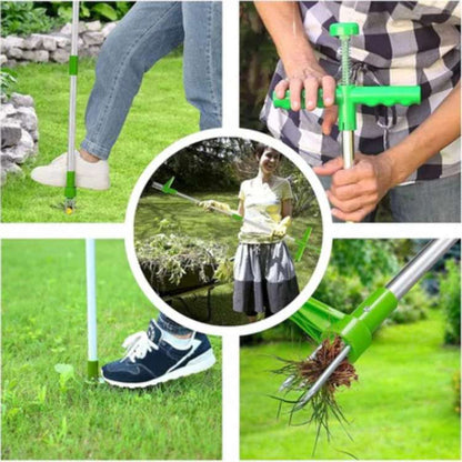 Manual Garden Weed Puller — Removes Roots Effortlessly