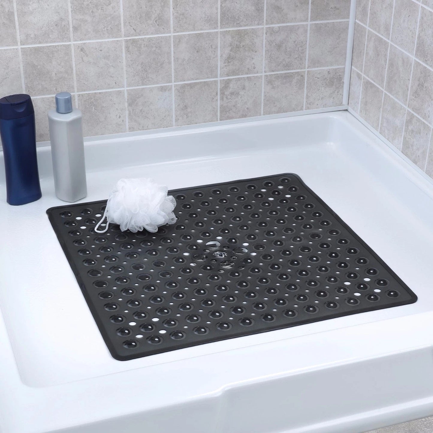 Non-Slip Shower Mat — Suction Grip with Drainage Holes