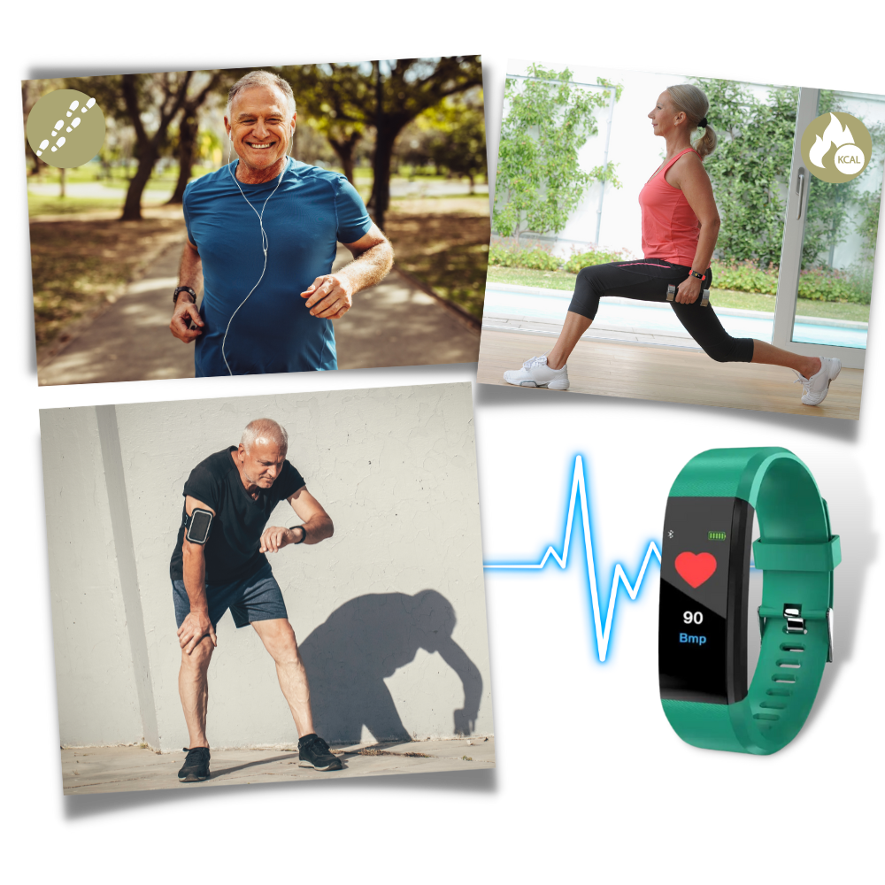 Senior Smartwatch — Heart Rate & Blood Pressure Tracking