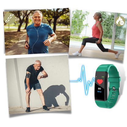 Senior Smartwatch — Heart Rate & Blood Pressure Tracking