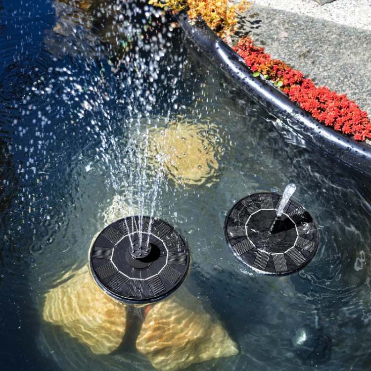 Floating Solar Fountain — Pond & Garden Water Pump