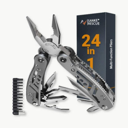 24-in-1 Multitool Pliers — Compact Stainless Steel Kit