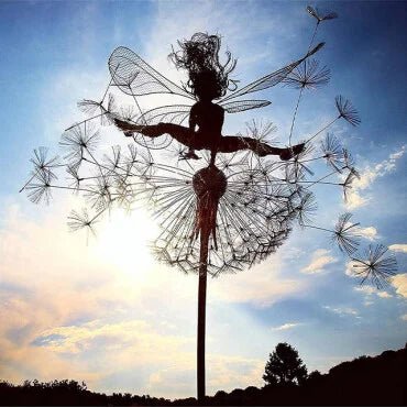 Handmade Metal Garden Fairy Statue — 70cm Decor