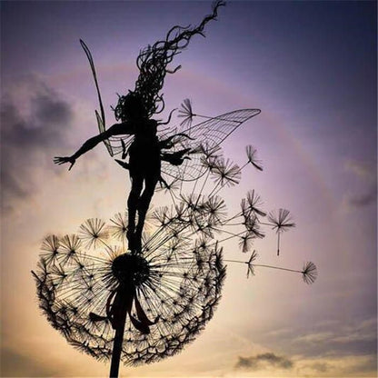 Handmade Metal Garden Fairy Statue — 70cm Decor