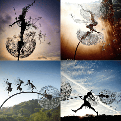 Handmade Metal Garden Fairy Statue — 70cm Decor