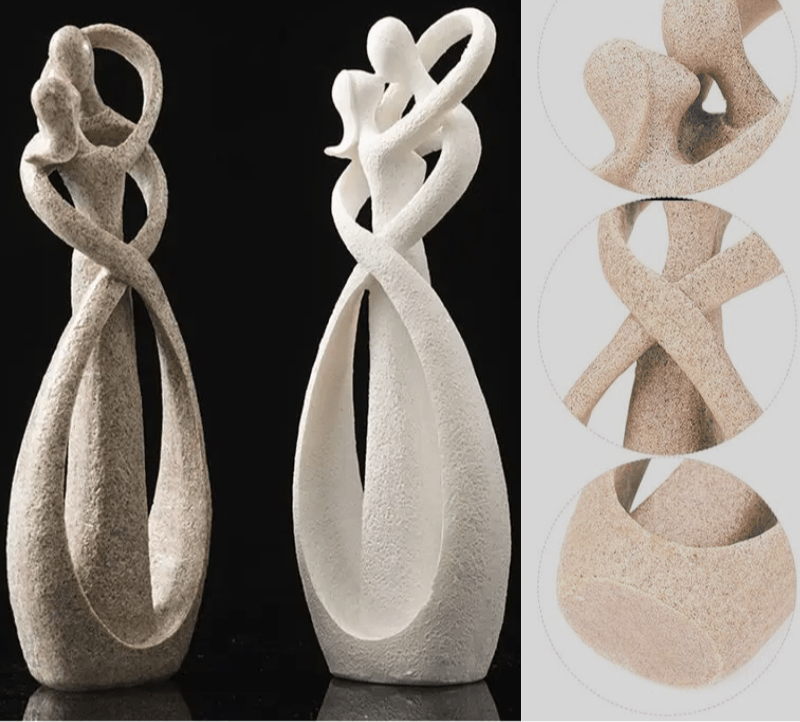 Abstract Embrace Sculpture — Timeless Love Decor
