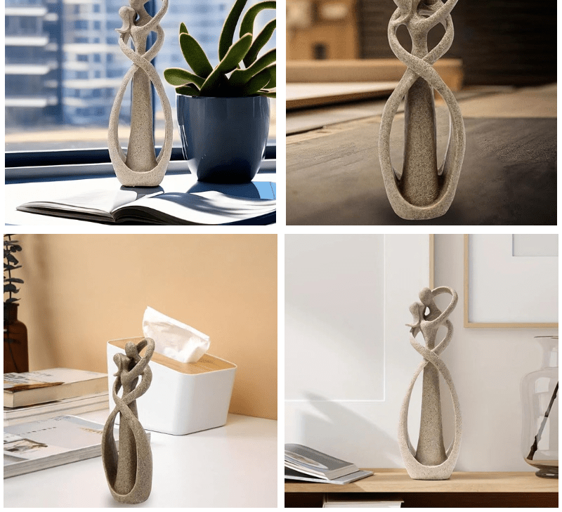 Abstract Embrace Sculpture — Timeless Love Decor