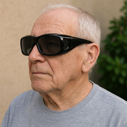 Polarized Fit-Over Sunglasses with Side Shields — Anti-Glare