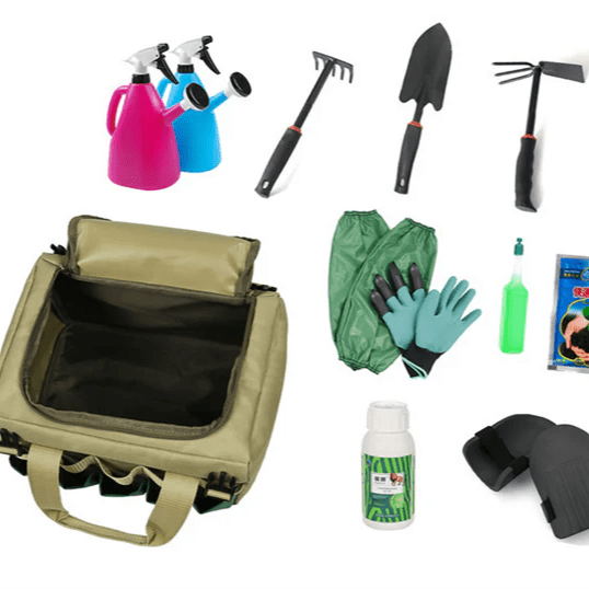 Folding Garden Chair — Built-In Tool Bag, Holds 150 kg