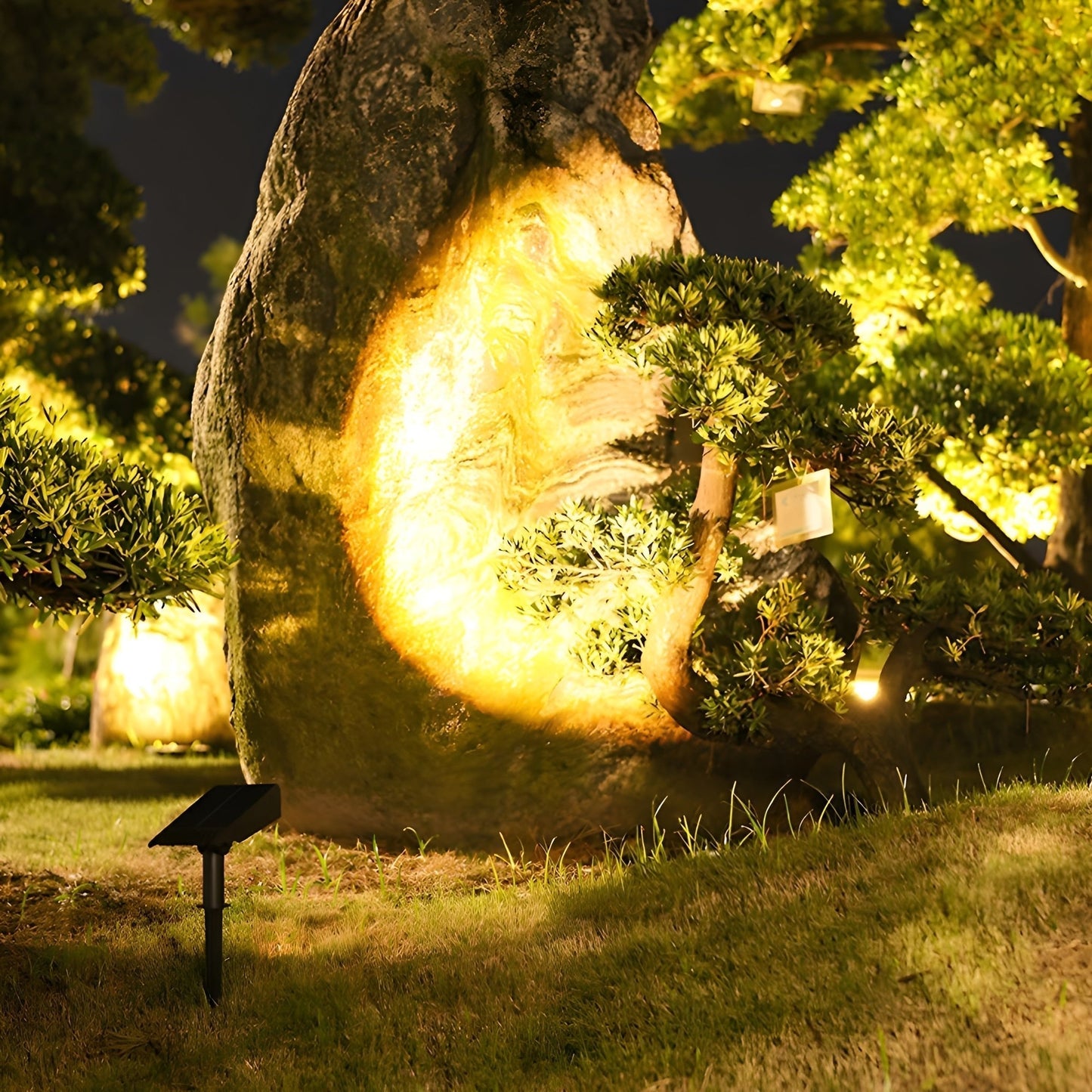 Solar LED Garden Spotlight — Adjustable Head & RGB