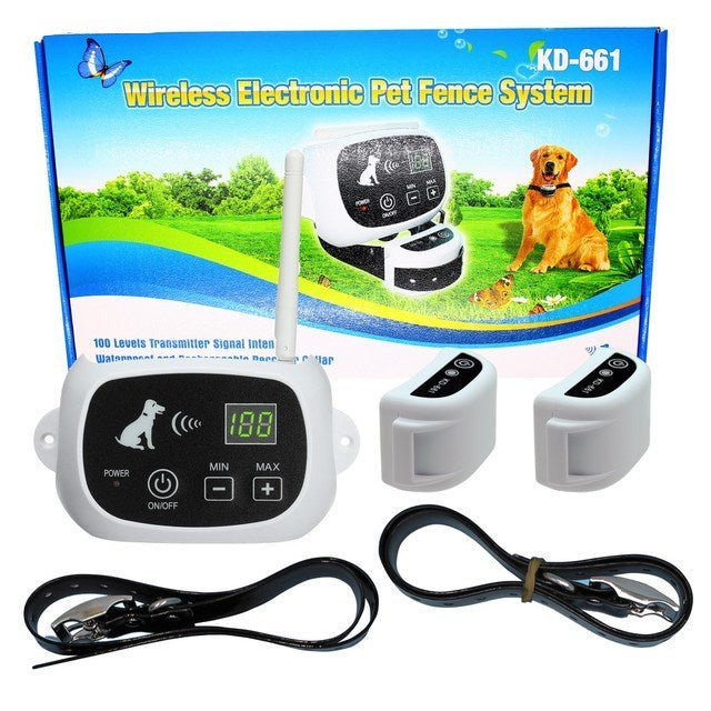 Wireless Dog Fence With Adjustable Training Collar