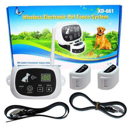 Wireless Dog Fence With Adjustable Training Collar