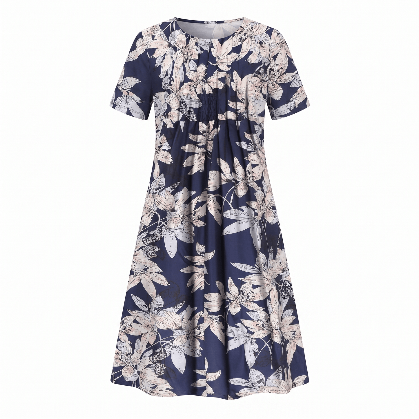 Floral Midi Dress — Casual A-Line Everyday Style