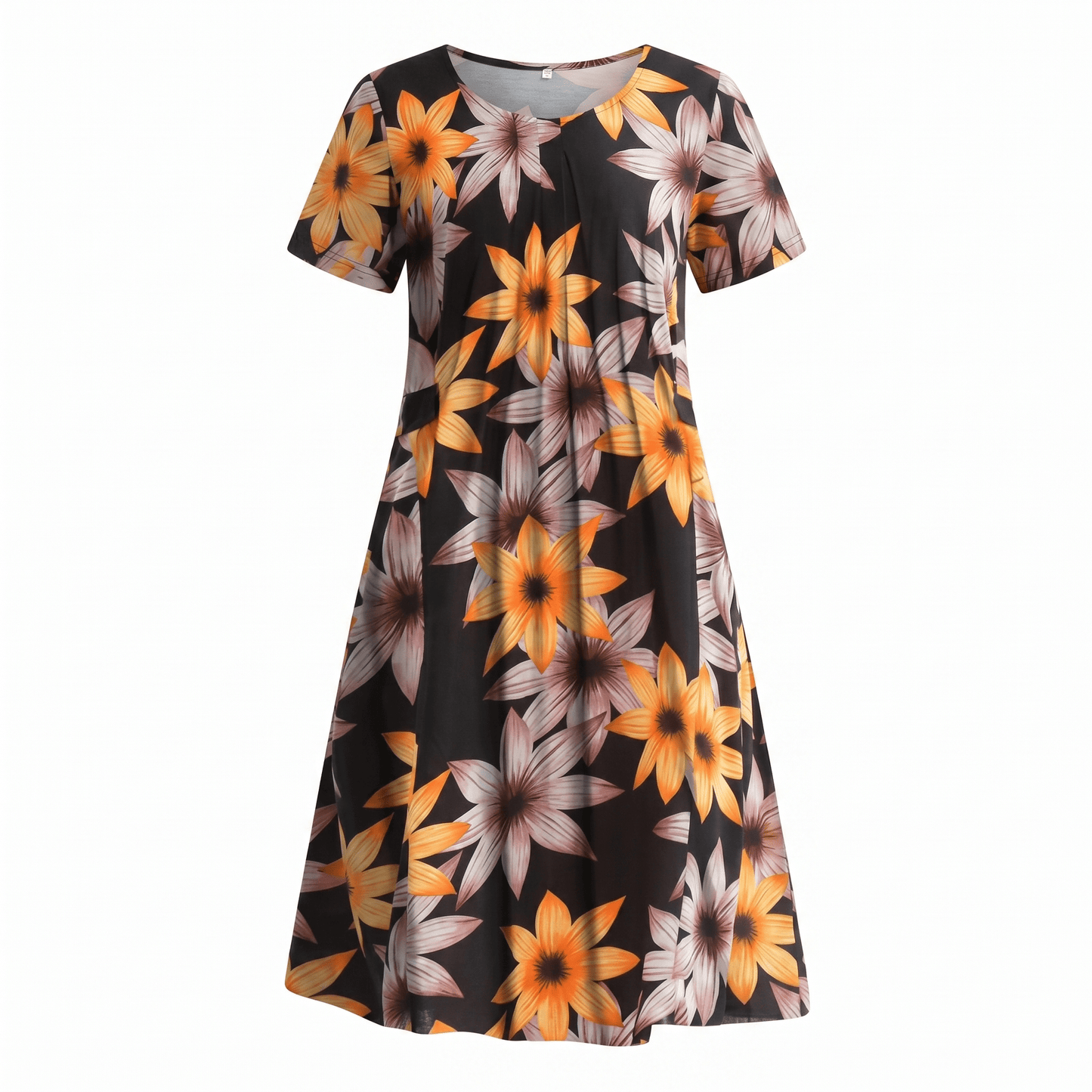 Floral Midi Dress — Casual A-Line Everyday Style