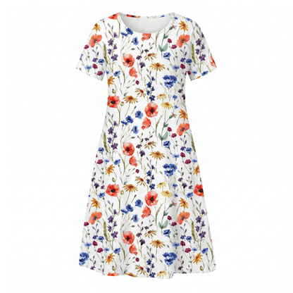 Floral Midi Dress — Casual A-Line Everyday Style
