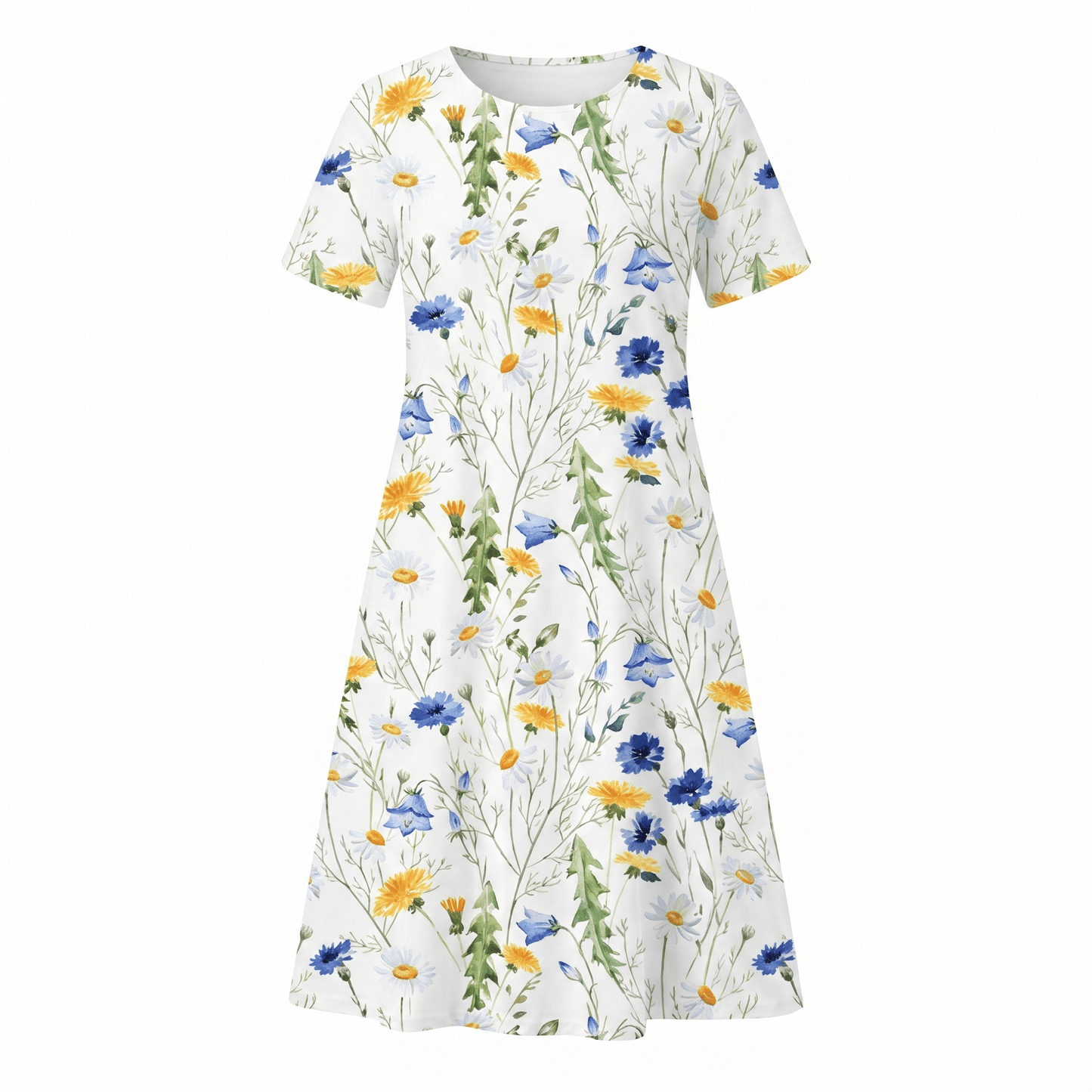 Floral Midi Dress — Casual A-Line Everyday Style