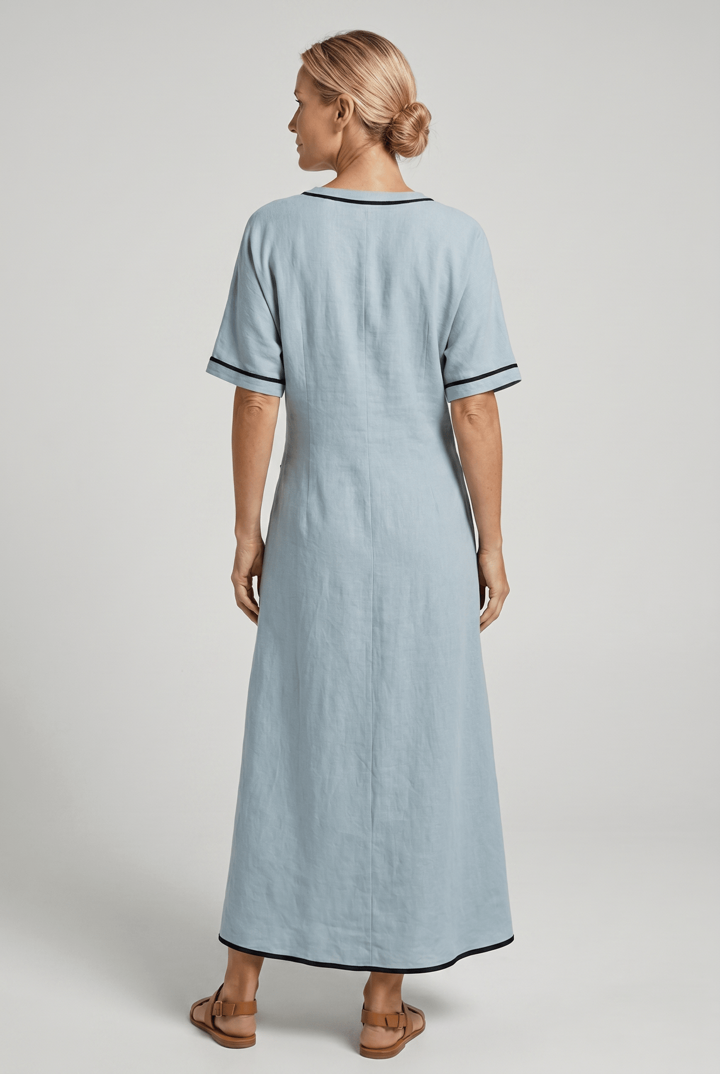 Summer Maxi Dress — V-Neck with Twist Front